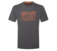 Rab Men's Syncrino Ridge Tee Shirt - Short-Sleeve Merino Wool T-Shirt for Skiing, Hiking, & Climbing - Graphene - Large