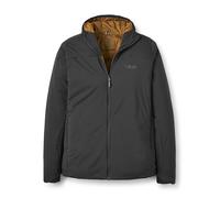 Rab Men's Xenair Alpine Light Jacket - Hooded Synthetic Insulated Coat for Trekking & Mountaineering - Black - X-Large
