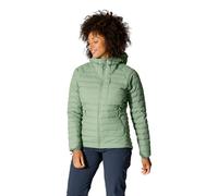 Rab Women's Microlight Windstopper Hoody - GTX Windproof Gore-Tex Down Jacket for Skiing & Climbing - Dark Fig Green - Medium