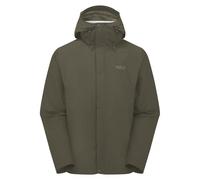 Rab Men's Downpour Jacket - Lightweight Waterproof Hooded Coat for Hiking & Trekking - Army - X-Large