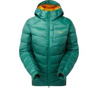 Rab Women's Glaceon Pro Jacket - Lightweight Down Coat for Hiking, Climbing, & Mountaineering - Eucalyptus/Green Slate - Medium
