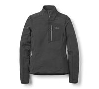 Rab Women’s Ascendor Light Pull-On - Half-Zip Fleece Coat for Climbing, Skiing, & Mountaineering - Black - Small