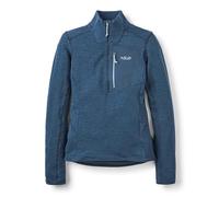 Rab Women’s Ascendor Light Pull-On - Half-Zip Fleece Coat for Climbing, Skiing, & Mountaineering - Tempest Blue - X-Large