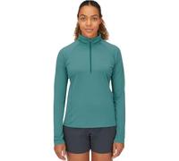 Rab Women’s Sonic LS Zip Lightweight Breathable Long-Sleeve T-Shirt for Trail Running & Hiking - Eucalyptus - X-Large