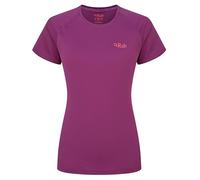 Rab Women’s Sonic Tee - Lightweight Breathable Short-Sleeve T-Shirt for Trail Running & Trekking - Plum - 08