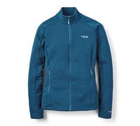 Rab Women's Covex Jacket - Warm Midweight Fleece Coat for Hiking, Climbing, & Skiing - Tempest Blue - Large