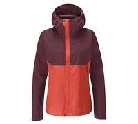Rab Women's Downpour Eco Jacket - Waterproof jacket - Women's Deep Heather/Red Grapefruit 12