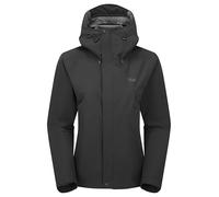 Rab Women's Downpour Jacket - Lightweight Waterproof Hooded Coat for Hiking & Trekking - Black - Medium