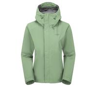 Rab Women's Downpour Jacket - Lightweight Waterproof Hooded Coat for Hiking & Trekking - Fig Green - Large