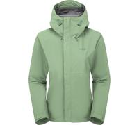 Rab Women's Downpour Jacket - Lightweight Waterproof Hooded Coat for Hiking & Trekking - Fig Green - X-Large