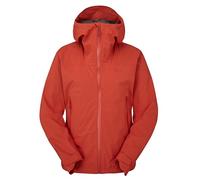Rab Women's Downpour Light Jacket Lightweight Waterproof Hooded Coat for Hiking & Trekking - Red Grapefruit - Small
