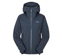 Rab Women's Downpour Light Jacket Lightweight Waterproof Hooded Coat for Hiking & Trekking - Tempest Blue - Small