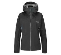 Rab Women's Downpour Plus 2.0 Waterproof Breathable Jacket for Hiking, Trekking, & Climbing - Black - 16