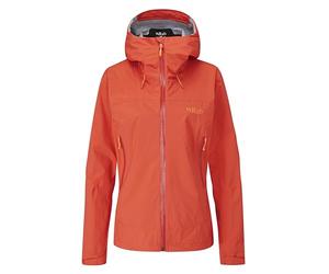 Rab Women's Downpour Plus 2.0 Waterproof Breathable Jacket for Hiking, Trekking, & Climbing - Red Grapefruit - 10