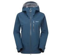 Rab Women's Firewall Mountain Jacket - Lightweight Waterproof Hooded Coat for Climbing & Hiking - Tempest Blue - Small