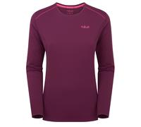 Rab Women's Force LS Tee - Lightweight Long-Sleeve T-Shirt for Hiking, Climbing, & Trail Running - Mulberry - 08