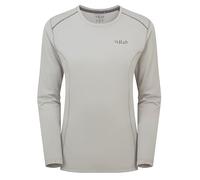 Rab Women's Force LS Tee - Lightweight Long-Sleeve T-Shirt for Hiking, Climbing, & Trail Running - Dark Pewter - 14