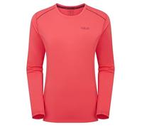 Rab Women's Force LS Tee - Lightweight Long-Sleeve T-Shirt for Hiking, Climbing, & Trail Running - Hibiscus - 16