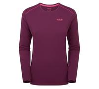 Rab Women's Force LS Tee - Lightweight Long-Sleeve T-Shirt for Hiking, Climbing, & Trail Running - Mulberry - 08