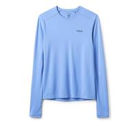 Rab Women's Force LS Tee - Lightweight Long-Sleeved T-Shirt for Hiking, Climbing, & Trail Running - Bluebird - 12