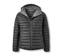Rab Women's Microlight Alpine Jacket - Hooded Down Insulated Coat for Trekking, Climbing, & Skiing - Black (Graphene) - Large