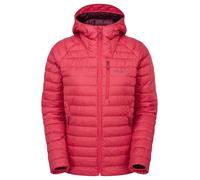 Rab Women's Microlight Alpine Jacket - Hooded Down Insulated Coat for Trekking, Climbing, & Skiing - Watermelon - X-Small