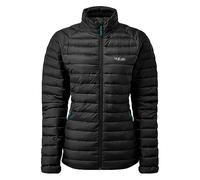 Rab Women's Microlight Jacket - Down Insulated Coat for Trekking, Climbing, & Skiing - Black/Black - Medium
