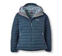 Rab Women's Microlight Windstopper Hoody - GTX Windproof Gore-Tex Down Jacket for Skiing & Climbing - Tempest Blue - X-Large