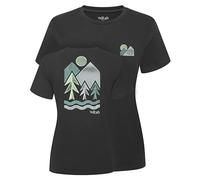 Rab Women's Tuku Vista Tee - Short-Sleeve Graphic T-Shirt for Everyday Use - Beluga - 10