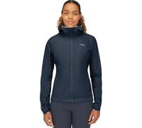 Rab Women's Vital Hoody Ultralight Windproof Shell Jacket for Hiking, Trail Running, & Climbing - Tempest Blue - Large
