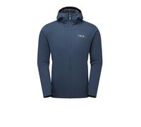 Rab Men's Xenair Alpine Flex Jacket - Hooded Synthetic Insulated Coat for Hiking & Mountaineering - Tempest Blue - Large