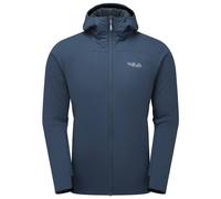 Rab Men's Xenair Alpine Flex Jacket - Hooded Synthetic Insulated Coat for Hiking & Mountaineering - Tempest Blue - X-Large