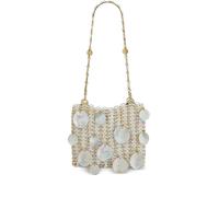Rabanne 1969 shell-embellished chain mini bag - Neutrals One Size