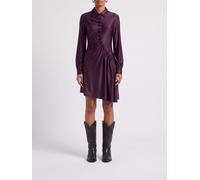 RABANNE Asymmetrical Jersey Mini Shirtdress with Off-Center Closure - Size: 38 - female