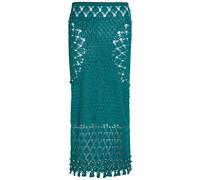 Rabanne Bead-embellished Crochet Cotton Midi Skirt - Green - XS (UK6 / XS)