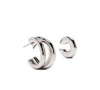 Rabanne duo of hoops and punk ear cuffs - Silver One Size