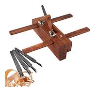 Rabbet Plane, Hand Wood Planer DIY Plough Plane Slot Grooving Wood Plane Shoulder Plane Adjustable Hand Plane for Carpenter Woodcarver with 5 Planer Blades