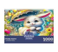 Rabbit 1000 Pc Puzzle Game for Men Women - Cosmic Bunny Magical Colorful Whimsical The Whole Family Activity Educational Game Challenge38x26cm/1000pcs