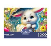 Rabbit, 1000-piece Jigsaw Puzzle, Carefully Chosen Pastime Gift Encouraging Togetherness Mindfulness Satisfaction, Suitable Keepsake Transforming Free Time Into Treasured Memories, Suitable for Ages 1