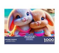 Rabbit, 1000-piece Jigsaw Puzzle, Dynamic Challenge Format Transforming Assembly Into Motivating Race Experience, Ideal Entertainment for Teams Friends Organised Events, Suitable for Ages 12+, 38x26