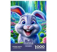 Rabbit, 1000-piece Jigsaw Puzzle, Eco Friendly Paper Material with Refined UV Printed Detail, Enriching Recreational Experience Transforming Finished Scenes Into Framed Decor, Suitable for Ages 12+,