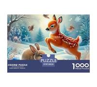 Rabbit, 1000-piece Jigsaw Puzzle, Satisfying Creative Diversion Enhancing Mood Confidence Accomplishment, Pleasant Home Based Entertainment Suitable for Quiet Nights Weekends, Suitable for Ages 12+,