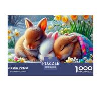 Rabbit, 1000-piece Jigsaw Puzzle, Structured Thinking Challenge Offering Purposeful Engagement Away from Screens, Enjoyable Independent Pastime Cultivating Resilience Focus Control, Suitable for Ages