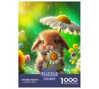 Rabbit, 1000-piece Jigsaw Puzzle, Versatile Recreational Game Balancing Relaxation Intelligence Creativity, Enjoyable Choice for Families Individuals Gifting Display, Suitable for Ages 12+, 52x38cm/