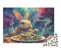 Rabbit 1000 Piece Jigsaw Puzzles for Adults 1000 Piece Adult Puzzles Learning Educational Toys Family Games Christmas Birthday Gifts for Toddler Children Kids Boys Girls Jigsaw Puzzle 1000pcs (75x50cm