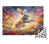 Rabbit 1000 Piece Jigsaw Puzzles for Adults 1000 Piece Adult Puzzles Learning Educational Toys Family Games Christmas Birthday Gifts for Toddler Children Kids Boys Girls Jigsaw Puzzle 1000pcs (75x50cm