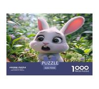 Rabbit 1000 Piece Puzzle Games Premium & Durable for Adults Fun Puzzles for Creativity And Mindfulness Challenging Jigsaw Puzzles for Adults And Family for Stress Relief 1000pcs (75x50cm)