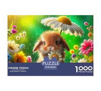 Rabbit 1000 Pieces Jigsaw Puzzles Age 12+ for Adults Fun Challenging Brainteasing Colourful Home Decoration 38x26cm/1000pcs