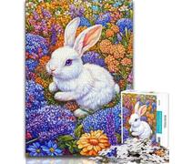Rabbit 1000 Pieces Jigsaw Puzzles For Teens And Adults,Stress Reliever Difficult Challenge Suitable for Desktop Decoration (50x75cm)