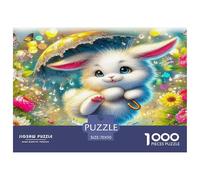 Rabbit 1000 Pieces Jigsaws for Adults Impossible Beautiful Home Decoration Art Colorful DIY Craft 70x50cm/1000pcs